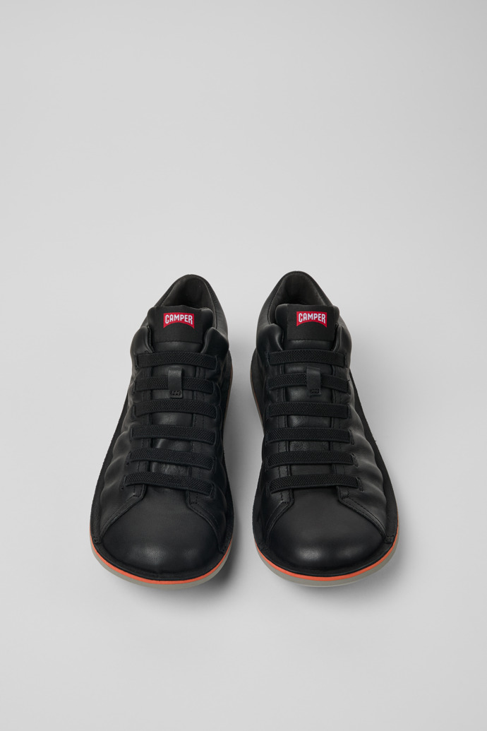 Beetle HYDROSHIELD® Black leather sneakers