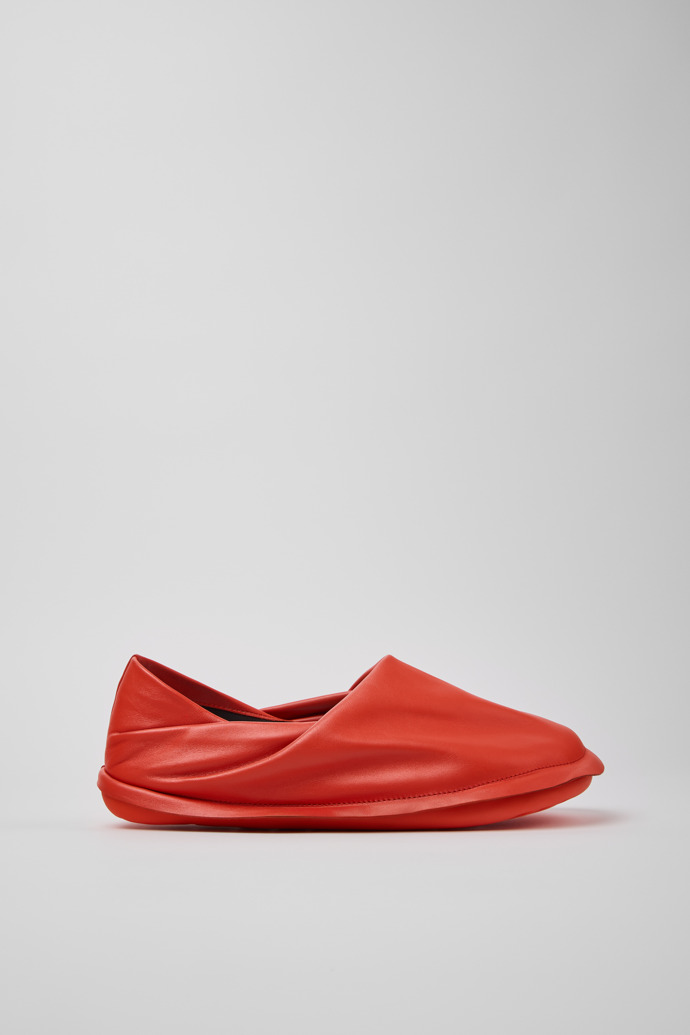 Camper x ISSEY MIYAKE - Peu Form Red Leather Men's Shoes.