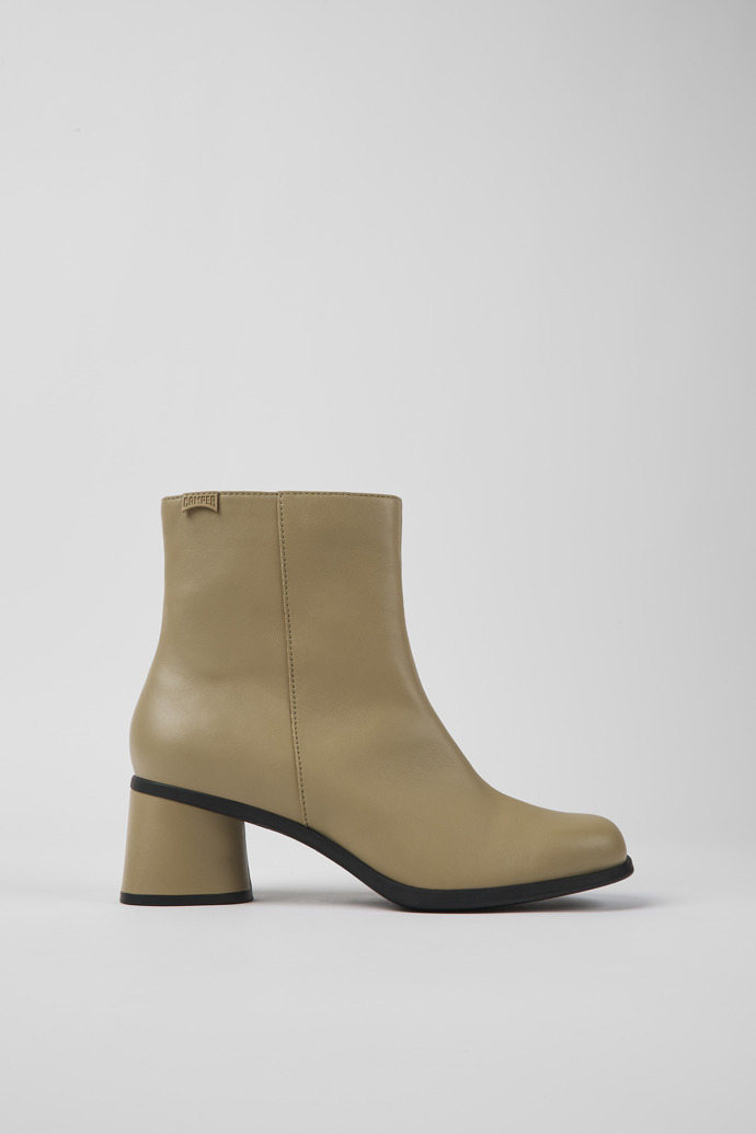 Kiara Beige leather ankle boots