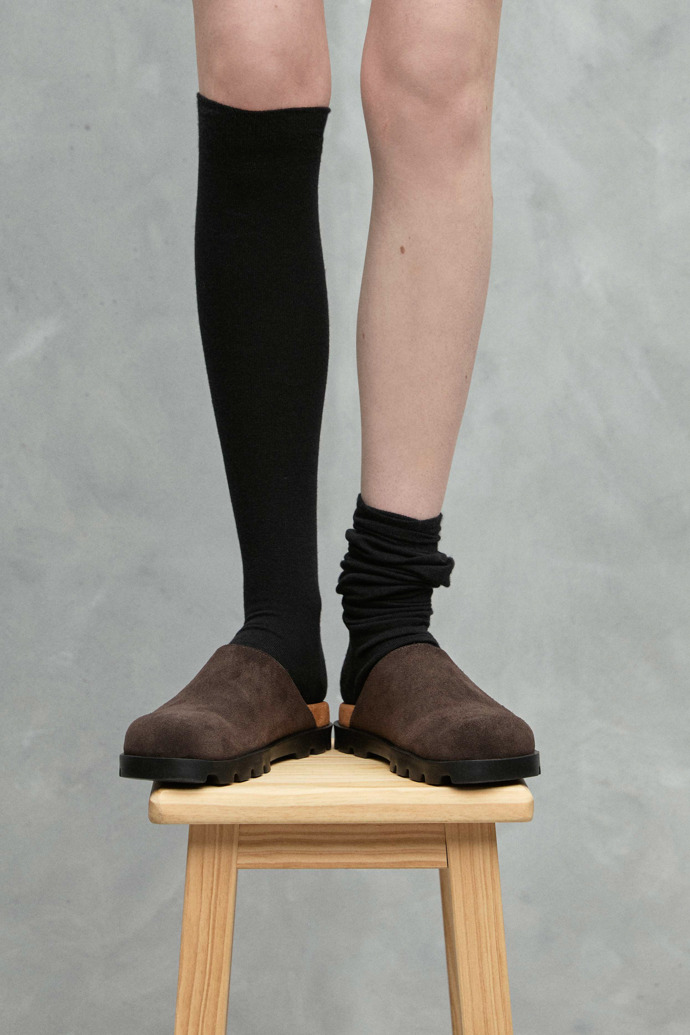 Brutus Sandal Gray Nubuck Clog for Women