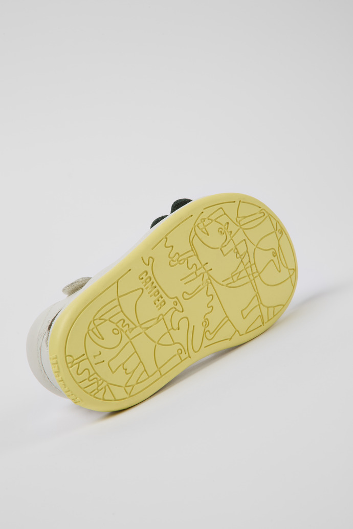 Twins White leather sandals for kids