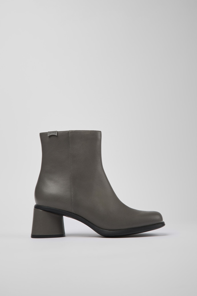 Kiara Gray leather and recycled PET boots for women