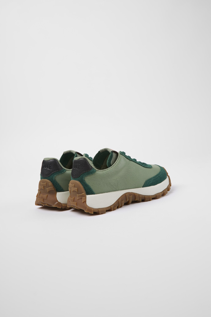 Drift Trail Green leather and nubuck sneakers for kids