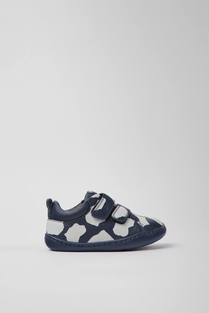 Twins Blue and white leather shoes for kids