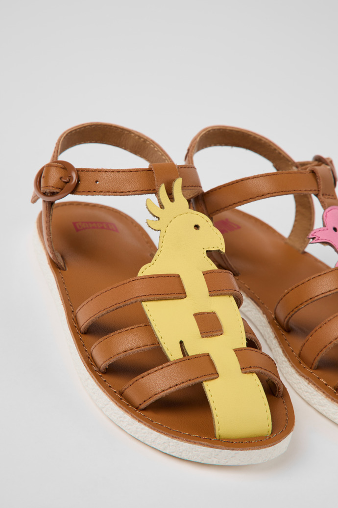 Twins Multicolored leather sandals for kids