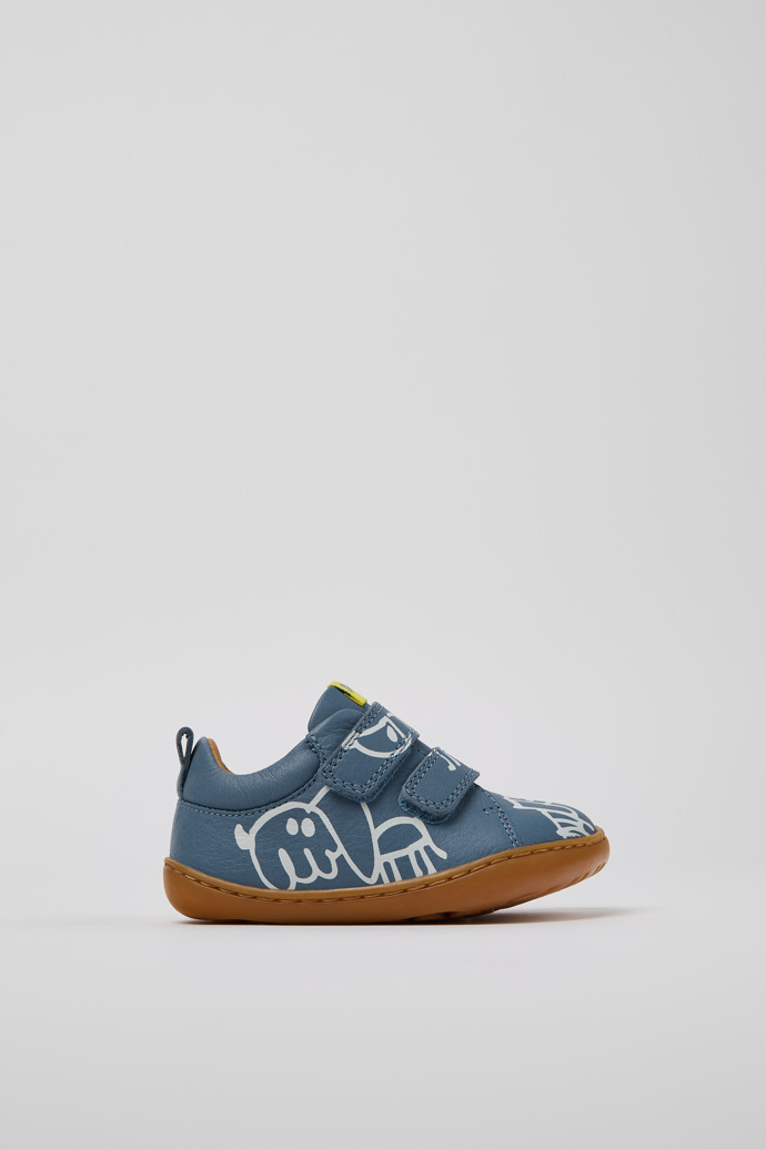 Twins Gray and white leather shoes for kids