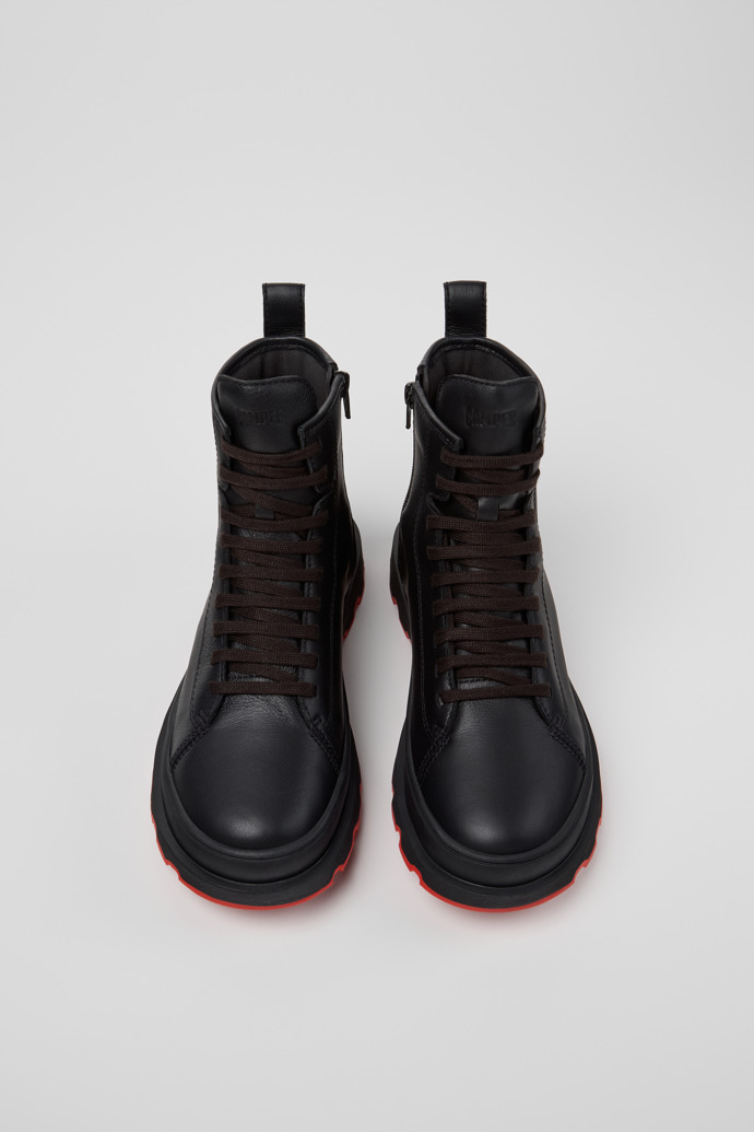 Brutus+ Black Leather Mid Boots for Women.