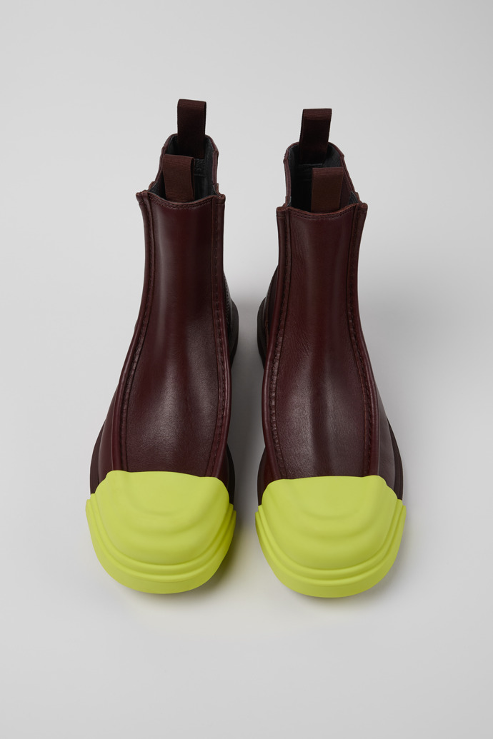 Junction Burgundy Leather Ankle Boot for Men