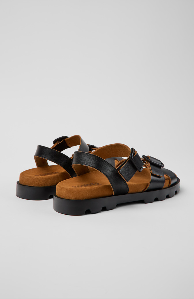 Brutus Sandal Black Leather Sandals for Women.