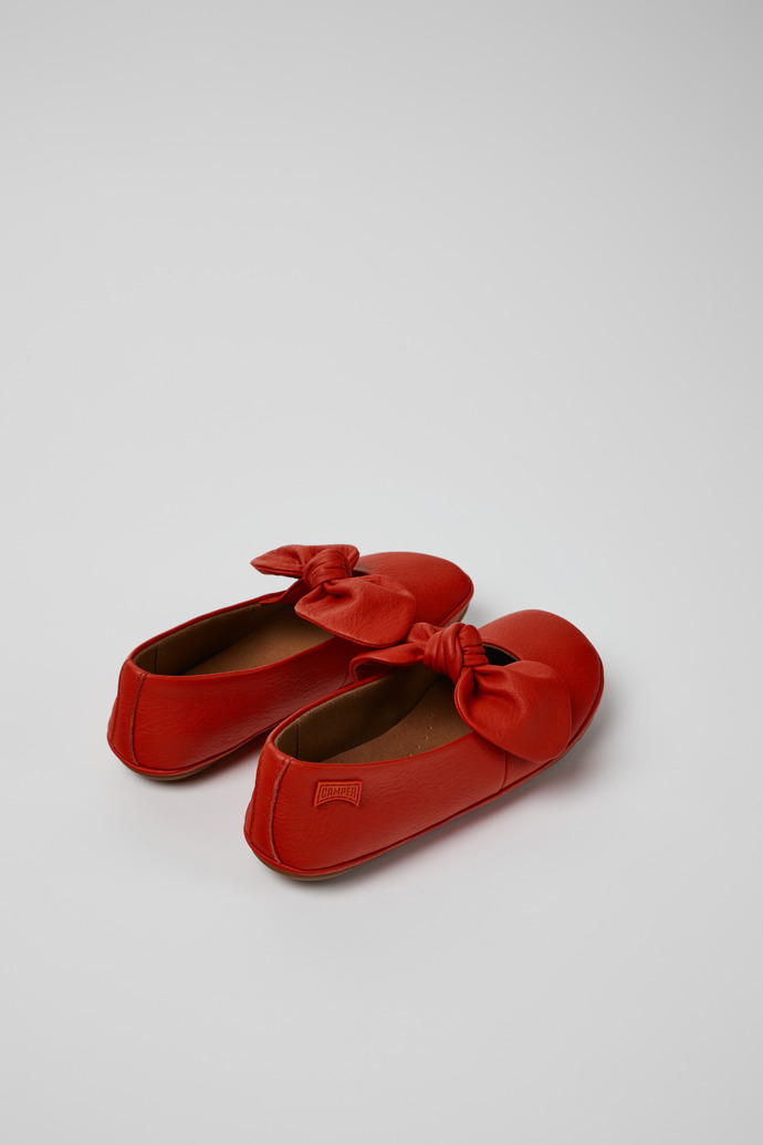 Right Red Leather Ballerina for Kids.