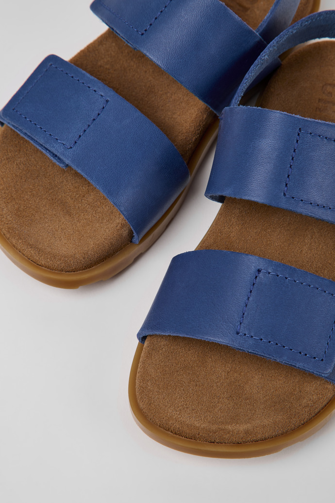 Brutus Sandal Blue leather sandals for kids