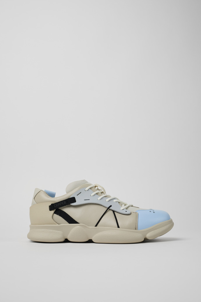 Twins Multicolored leather and textile sneakers for men