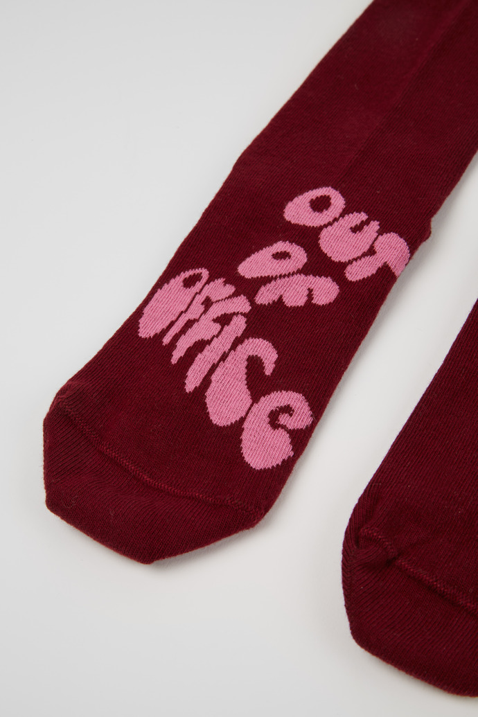 Out of Office Burgundy and pink socks