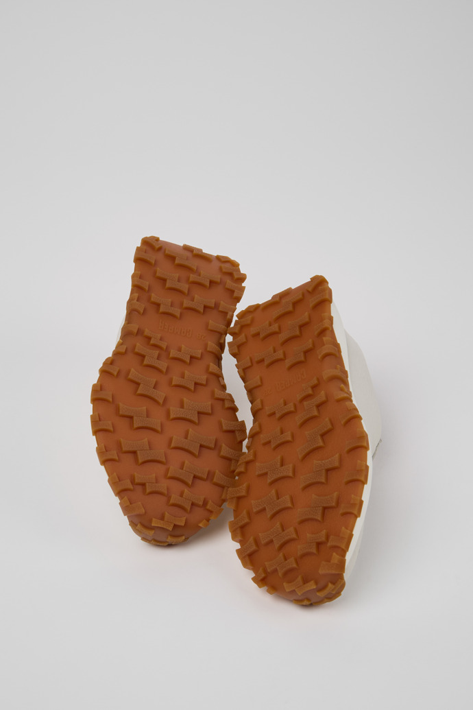 Drift Trail White Leather Sneakers for Kids.