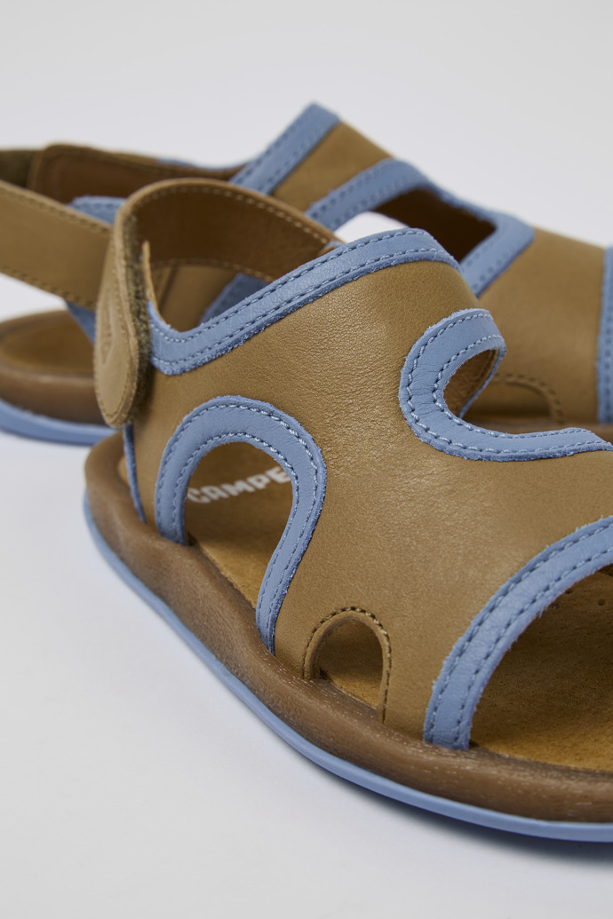Bicho Brown Leather 2-Strap Sandal