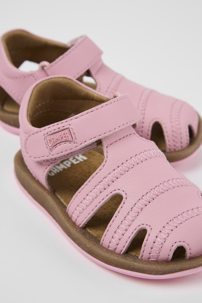 Bicho Pink Leather Sandal