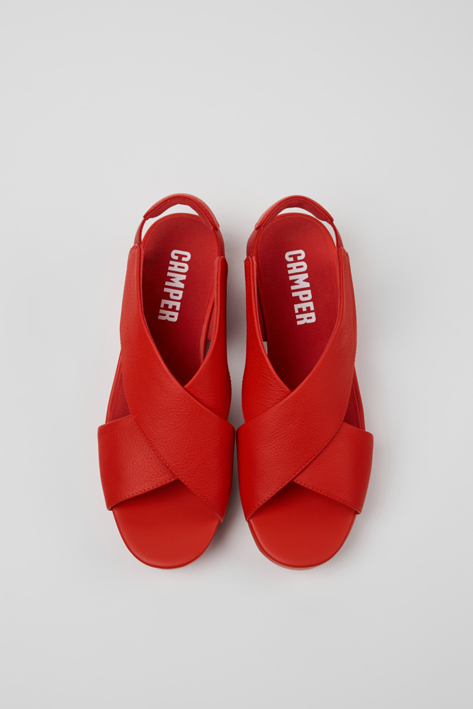 Balloon Red leather sandals for women
