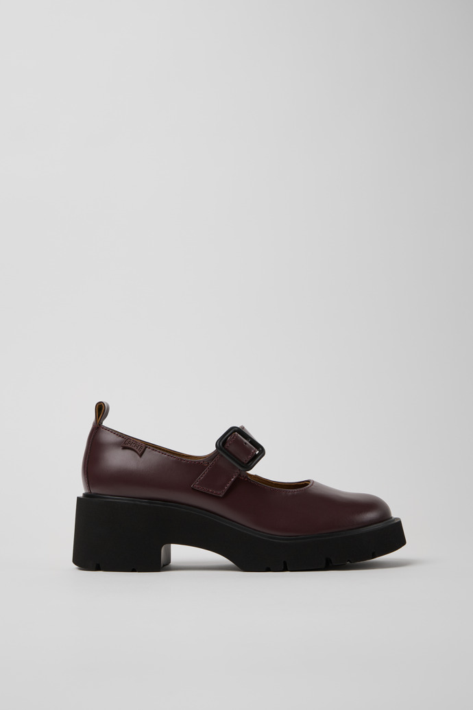 Milah Burgundy Leather Shoes for Women.