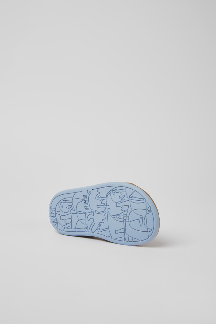 Bicho Navy blue leather sandals for kids