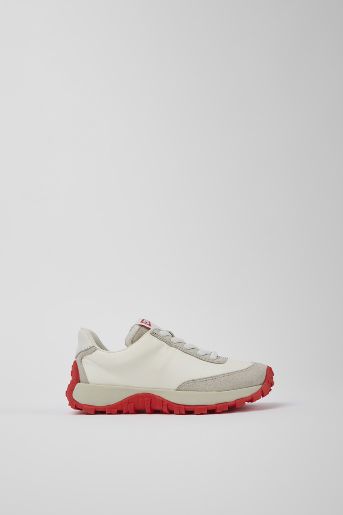 Drift Trail White textile and leather sneakers for kids