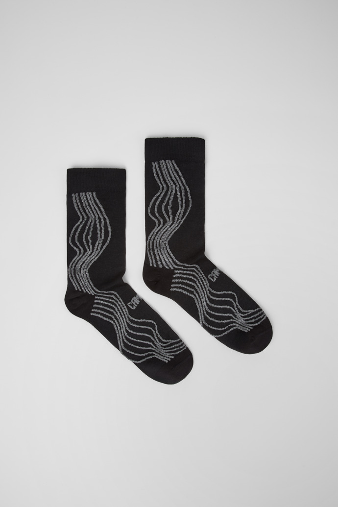 Socks Black-gray organic cotton socks.