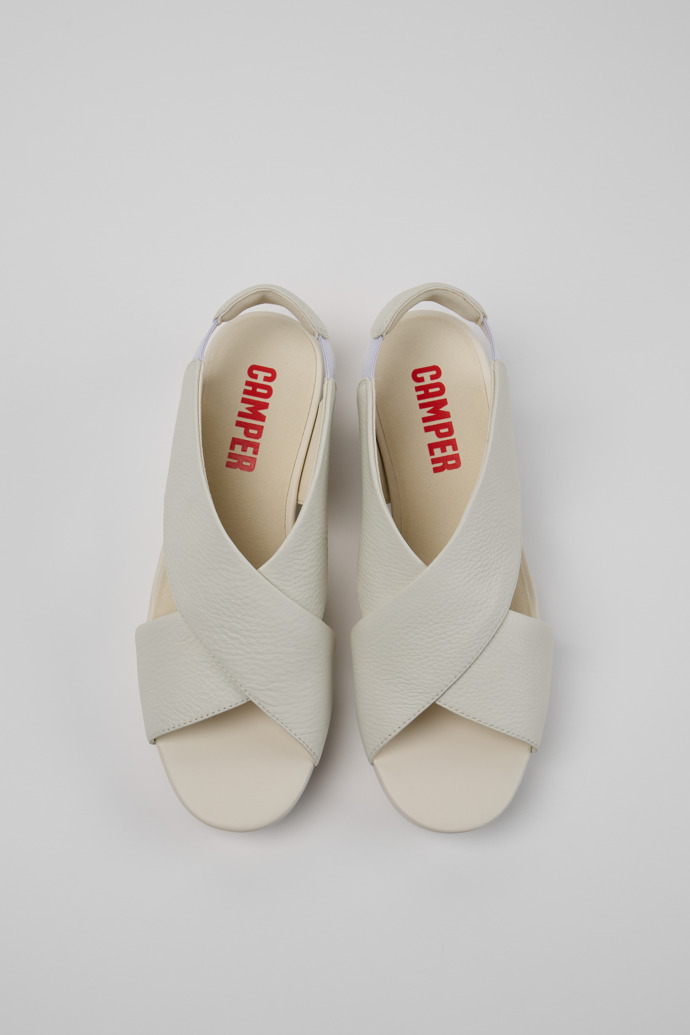 Balloon White leather sandals for women