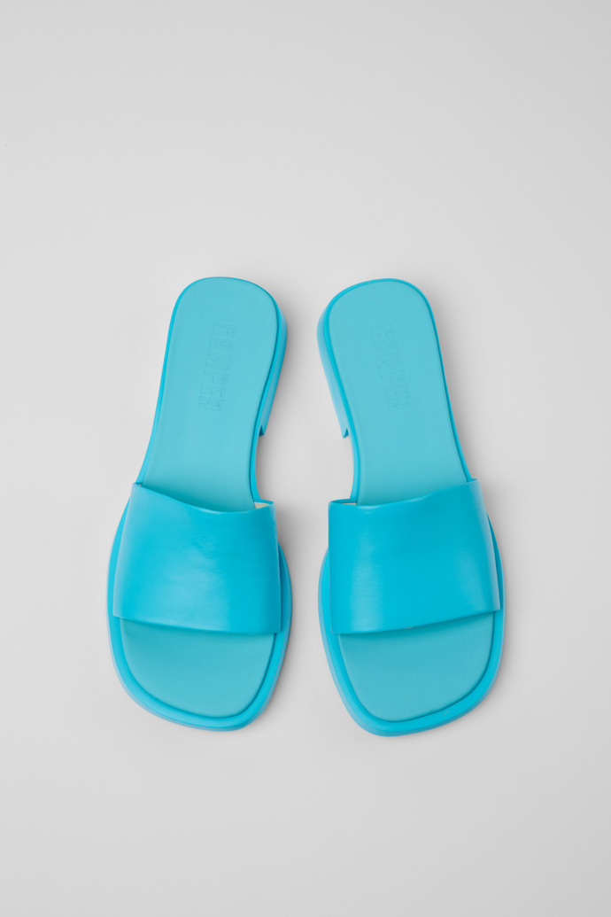 Dana Blue Leather Sandals for Women.
