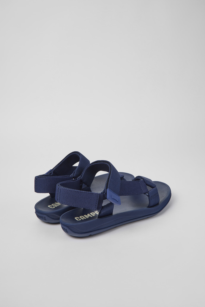 Match Blue textile sandals for men