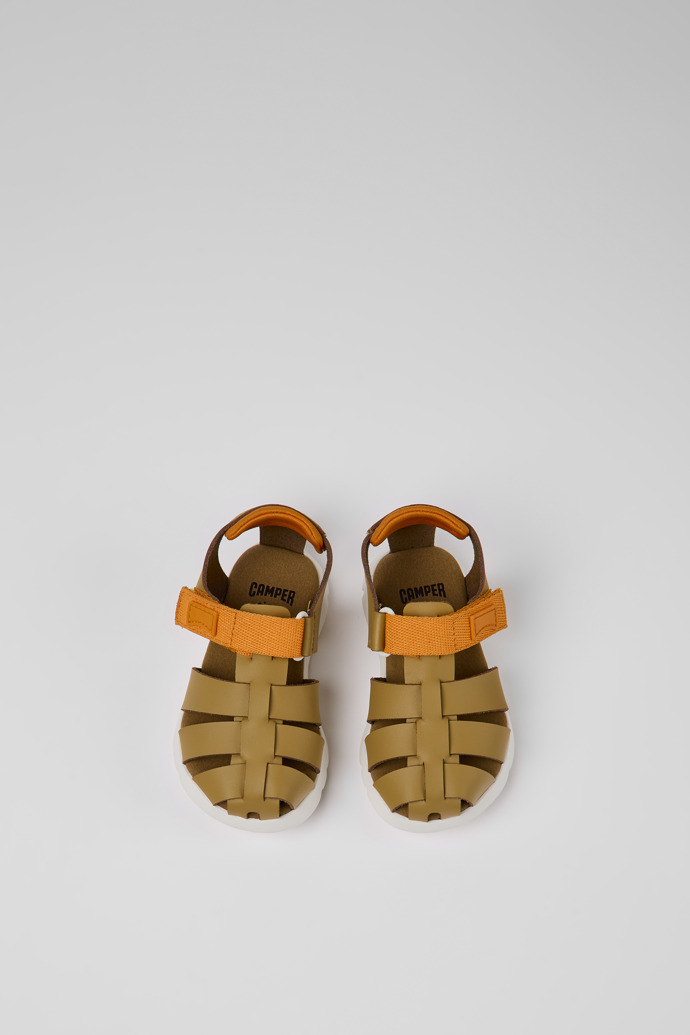 Oruga Brown leather sandals
