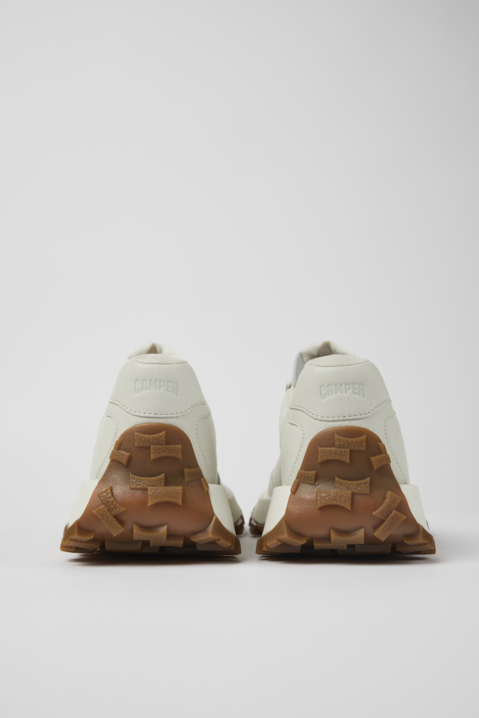 Drift Trail White Leather Sneakers for Men.