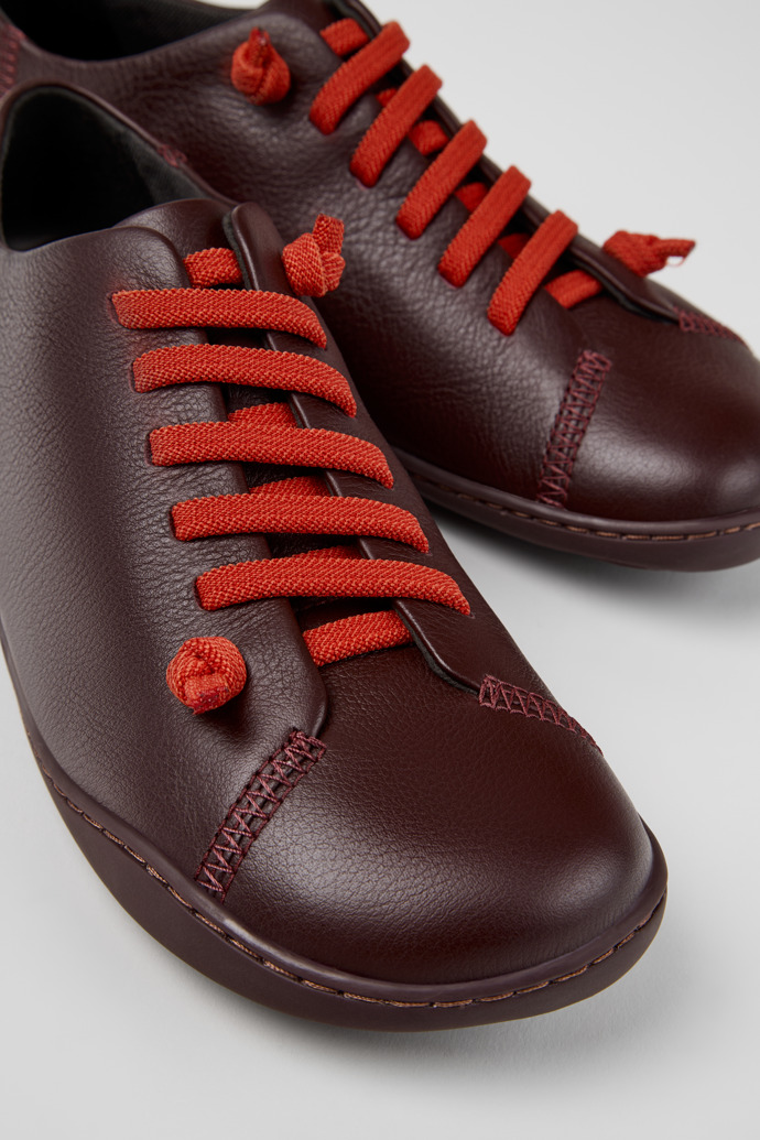 Peu Burgundy Leather Shoes for Women.