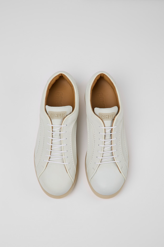 Pelotas White non-dyed leather sneakers for men