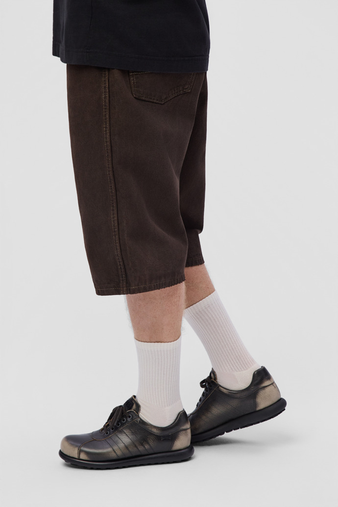 Pelotas Gray Vegetable Tanned Leather Shoes for Men.