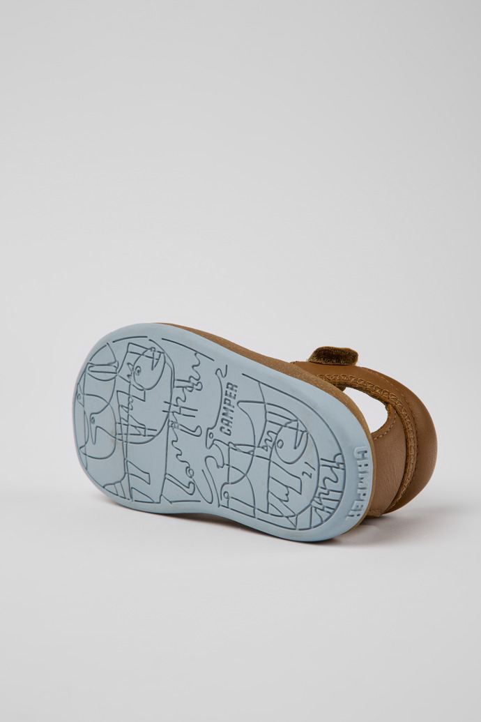 Bicho Brown leather sandals for kids