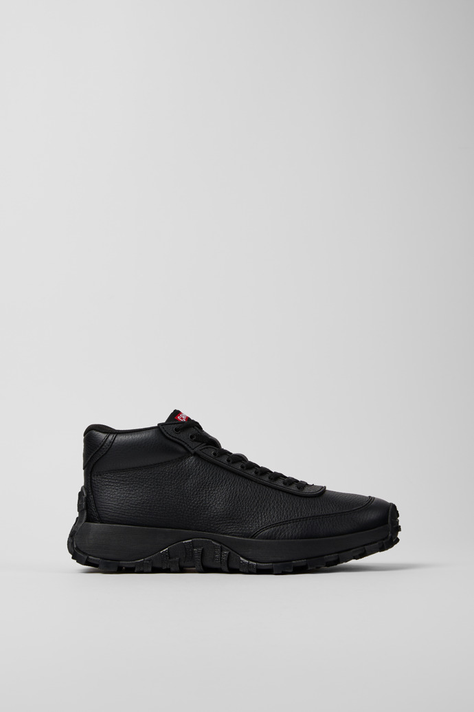 Drift Trail Black Leather Sneaker Booties for Women.