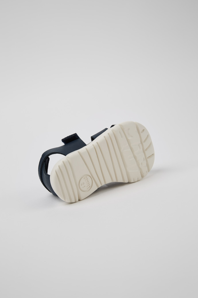 Oruga Blue Leather Kids' Closed Sandals.