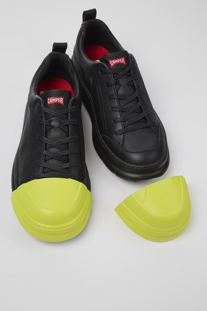 Junction Runner Black leather sneakers