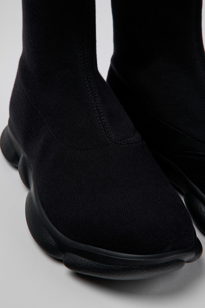 Karst Black TENCEL™ Lyocell™ and Recycled PET Mid Boots for Men.