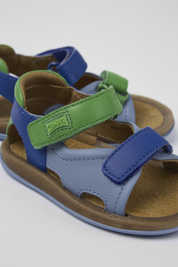 Twins Multicolored Leather 2-Strap Sandal