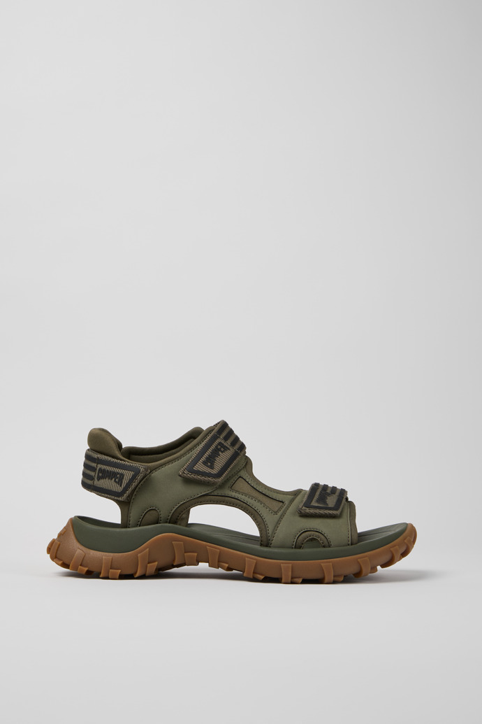 Drift Trail Sandal Green Recycled PET and Leather Sandals for Men.