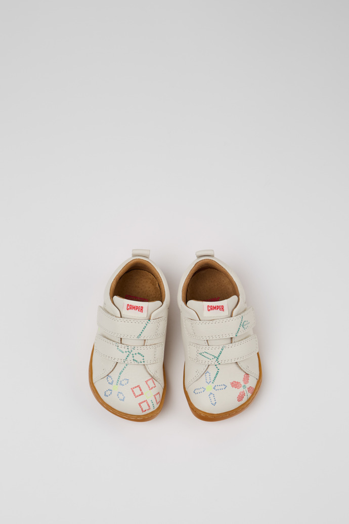Twins White Leather Kids' Sneakers.