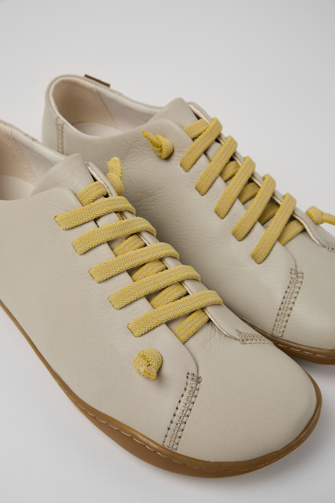 Peu Gray Leather Shoes for Women.