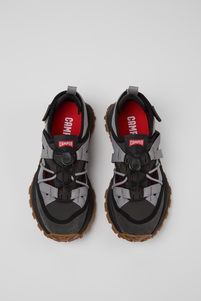 Drift Trail VIBRAM Gray Recycled PET and Nubuck Sneakers for Women.