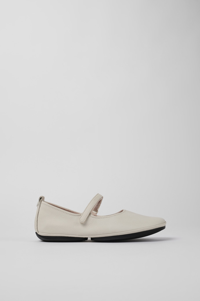 Right White Leather Women's Shoes.