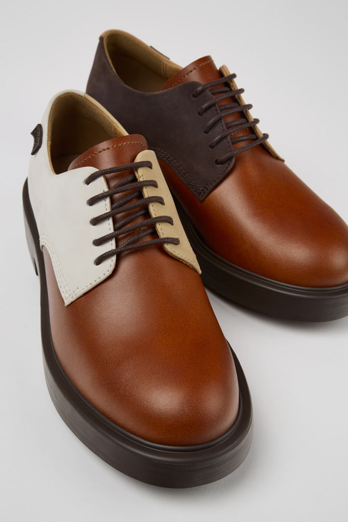 Twins Multicolor Leather and Nubuck Shoes for Women.