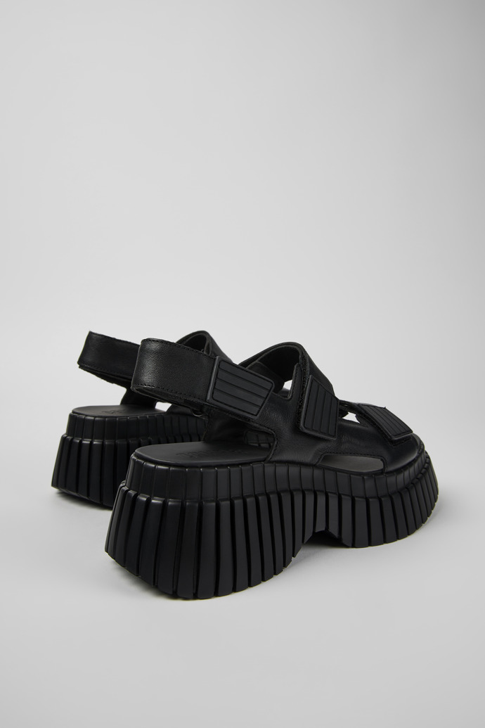 BCN Black Leather Sandal for Women.
