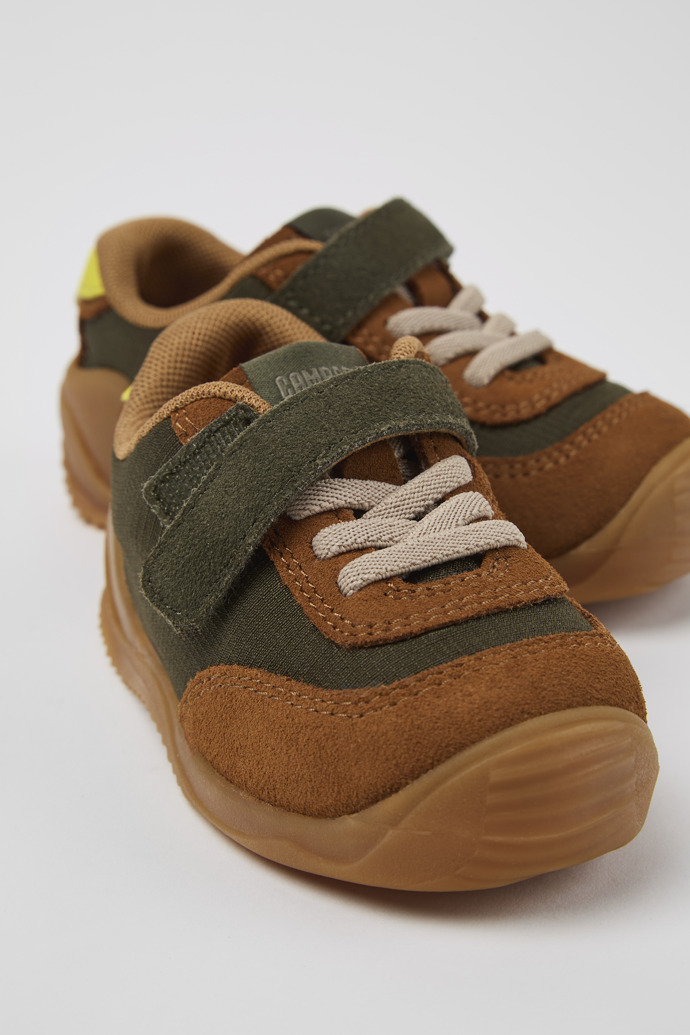 Dadda Green textile and nubuck sneakers for kids
