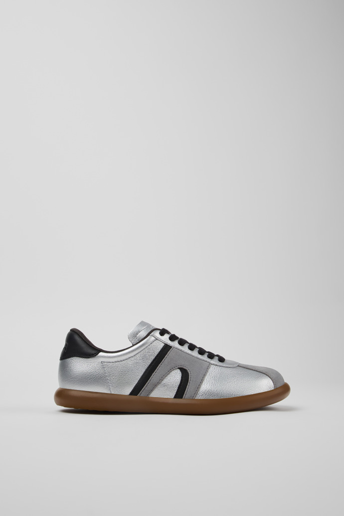 Pelotas Soller Silver-black Leather Women's Sneakers.