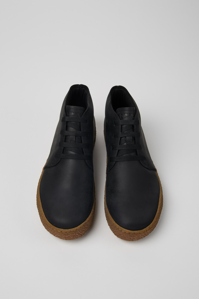 Peu Terreno Black Nubuck Desert Boot for Men