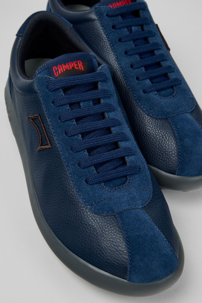 Pelotas XLF Blue Leather and Nubuck Sneakers for Men.